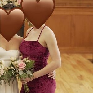 Lulu’s Velvety Burgundy Dress